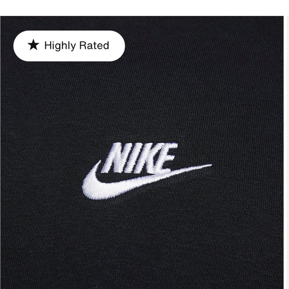 Nike Sportswear Club Fleece Black Sweater Size Small - Picture 5 of 5